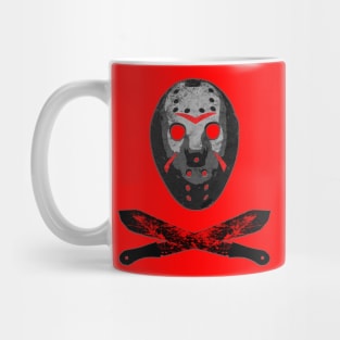 Horror Movie Mask and Machete Mug